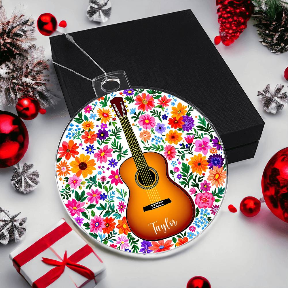 Personalized Acoustic Guitar Ornament
