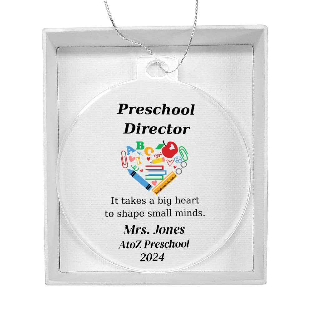 Preschool Director Christmas Ornament-[Heartfelt Family Gift]