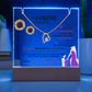 Mom  LED Acrylic Heart Necklace & Plaque Gift Set-[Heartfelt Family Gift]