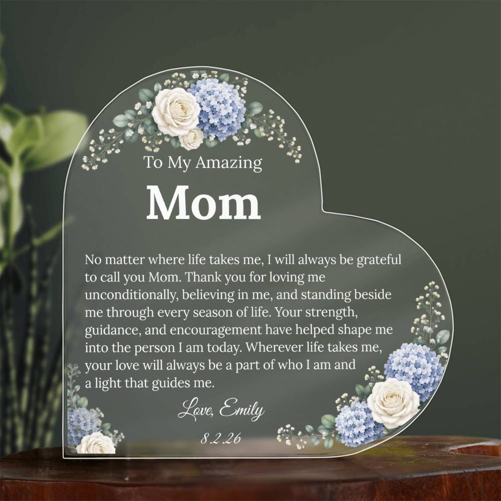 Copy Mom Heart Plaque From Daughter or Son