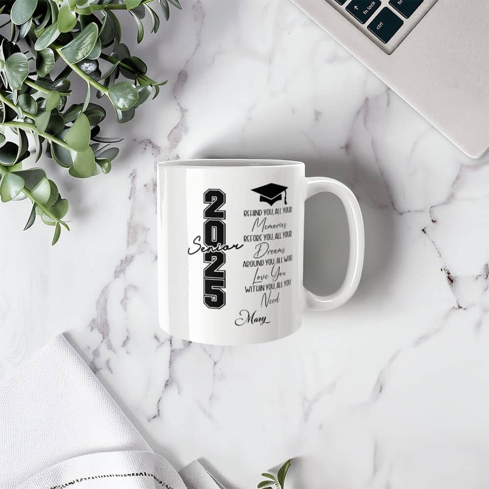 Class of 2025 Graduation White Ceramic Mug-[Heartfelt Family Gift]