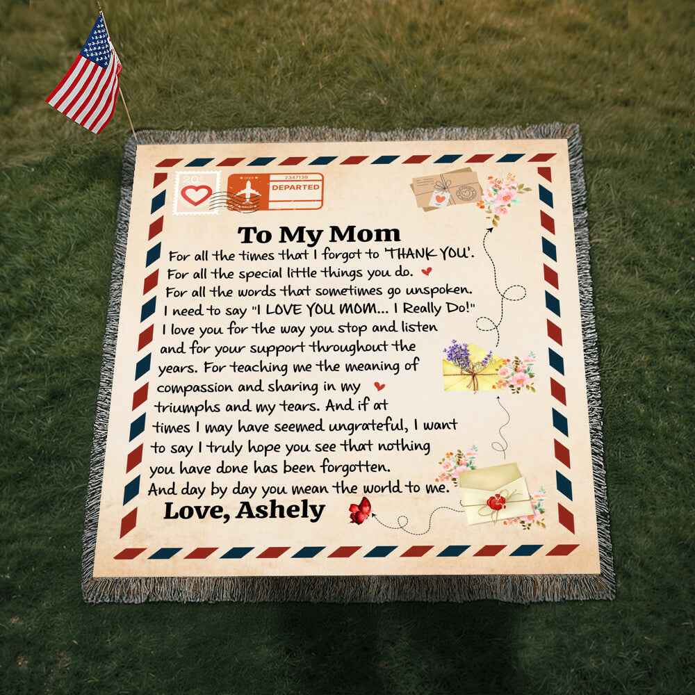 Heirloom Artwork Woven Blanket (Portrait)-[Heartfelt Family Gift]