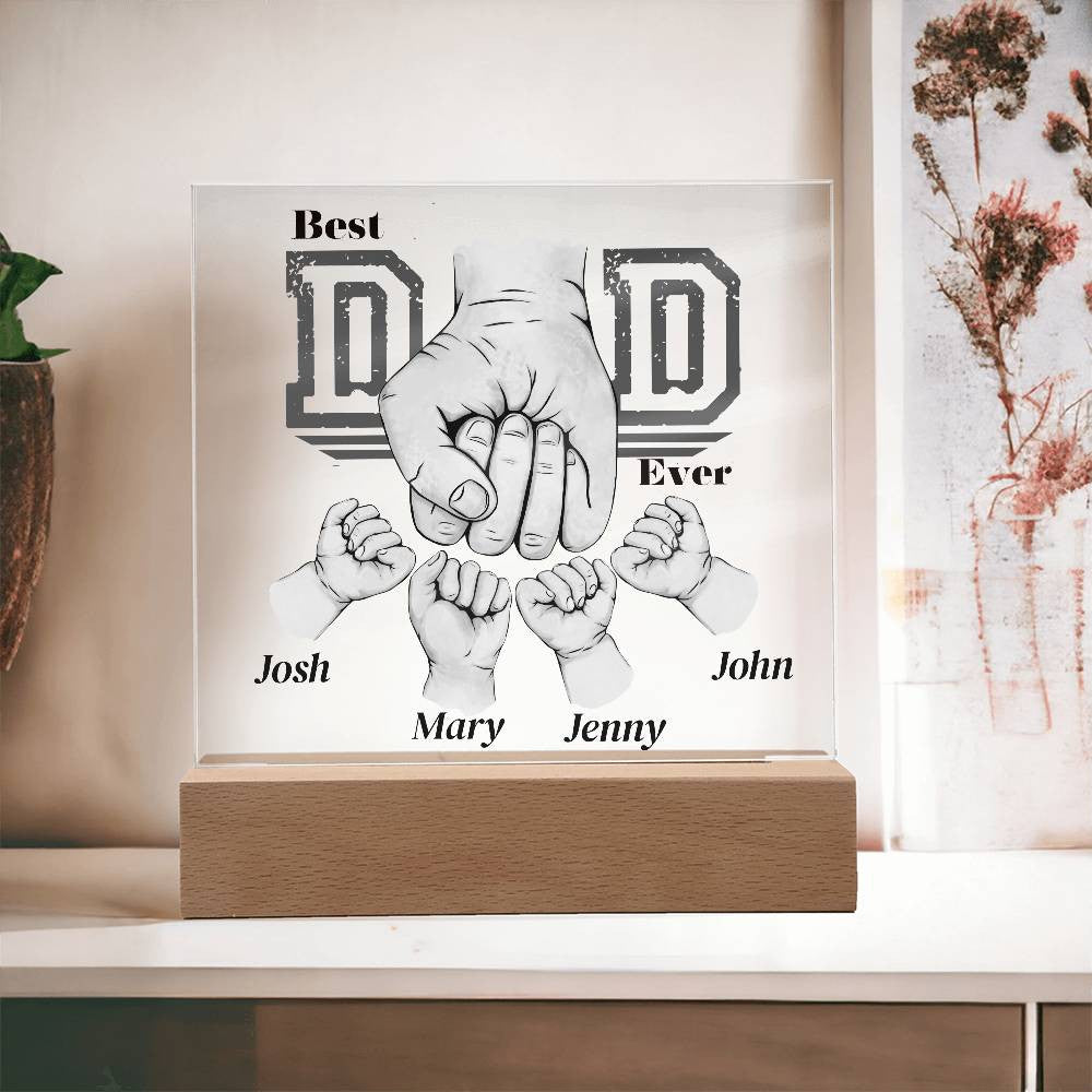 Best Dad Ever Acrylic Plaque-[Heartfelt Family Gift]