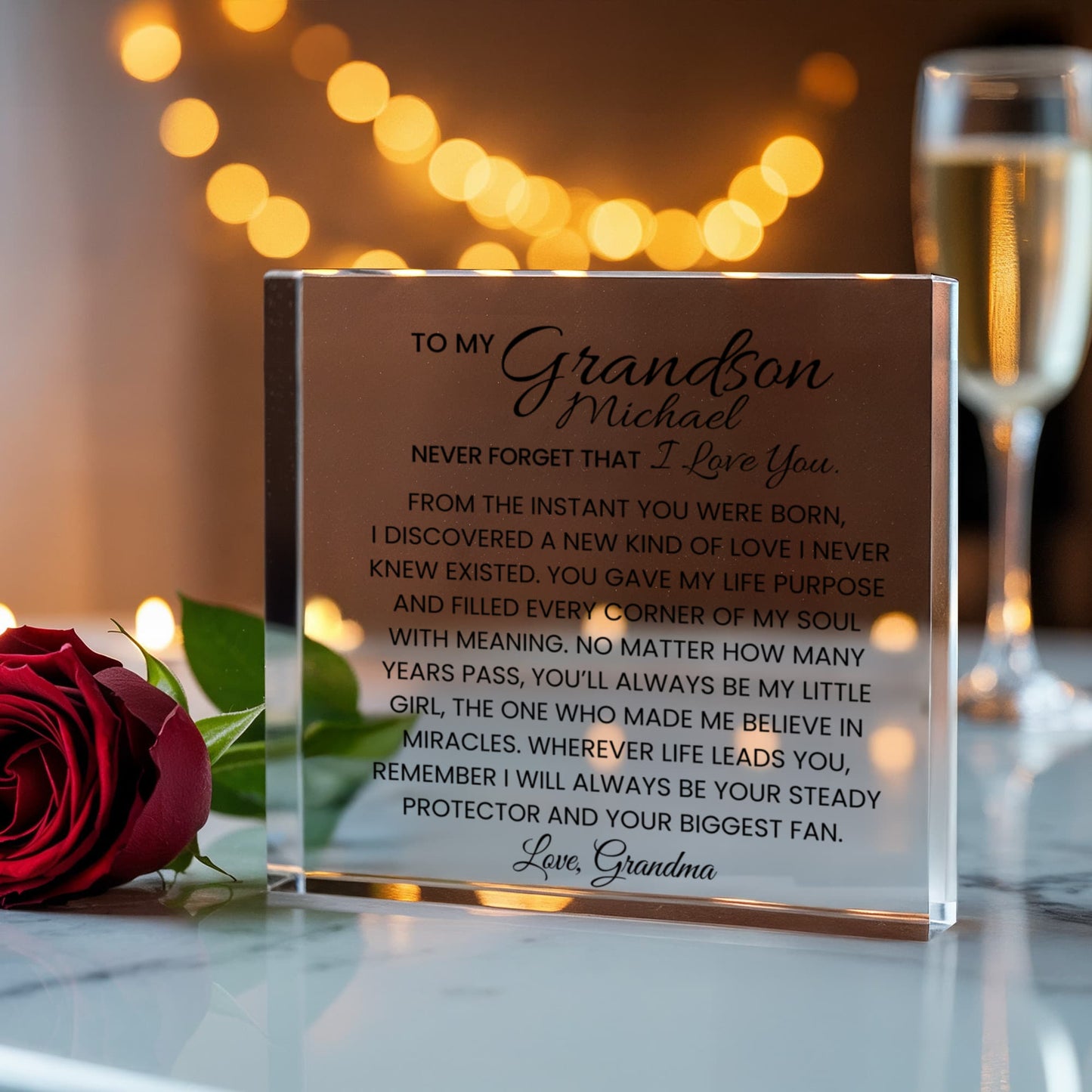 Personalized Grandson Plaque Gift