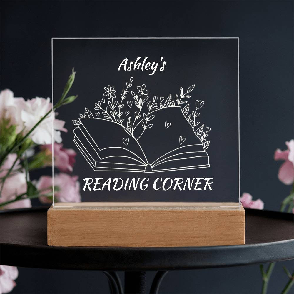 Personalized Book Nook LED Lighted Plaque-[Heartfelt Family Gift]