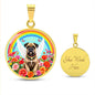 Pug Dog Engraved Memorial Rainbow Bridge Necklace-[Heartfelt Family Gift]