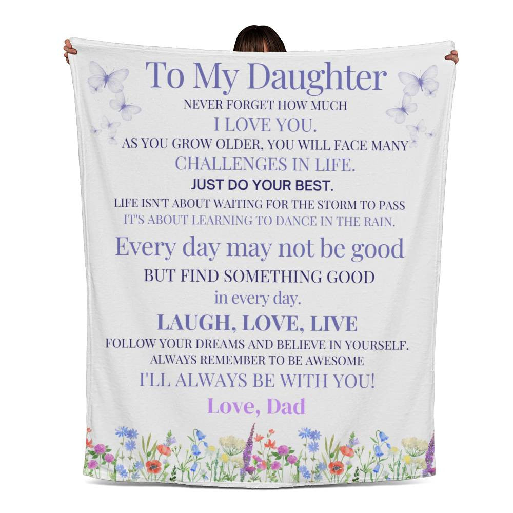 To My Daughter Personalized Blanket-[Heartfelt Family Gift]