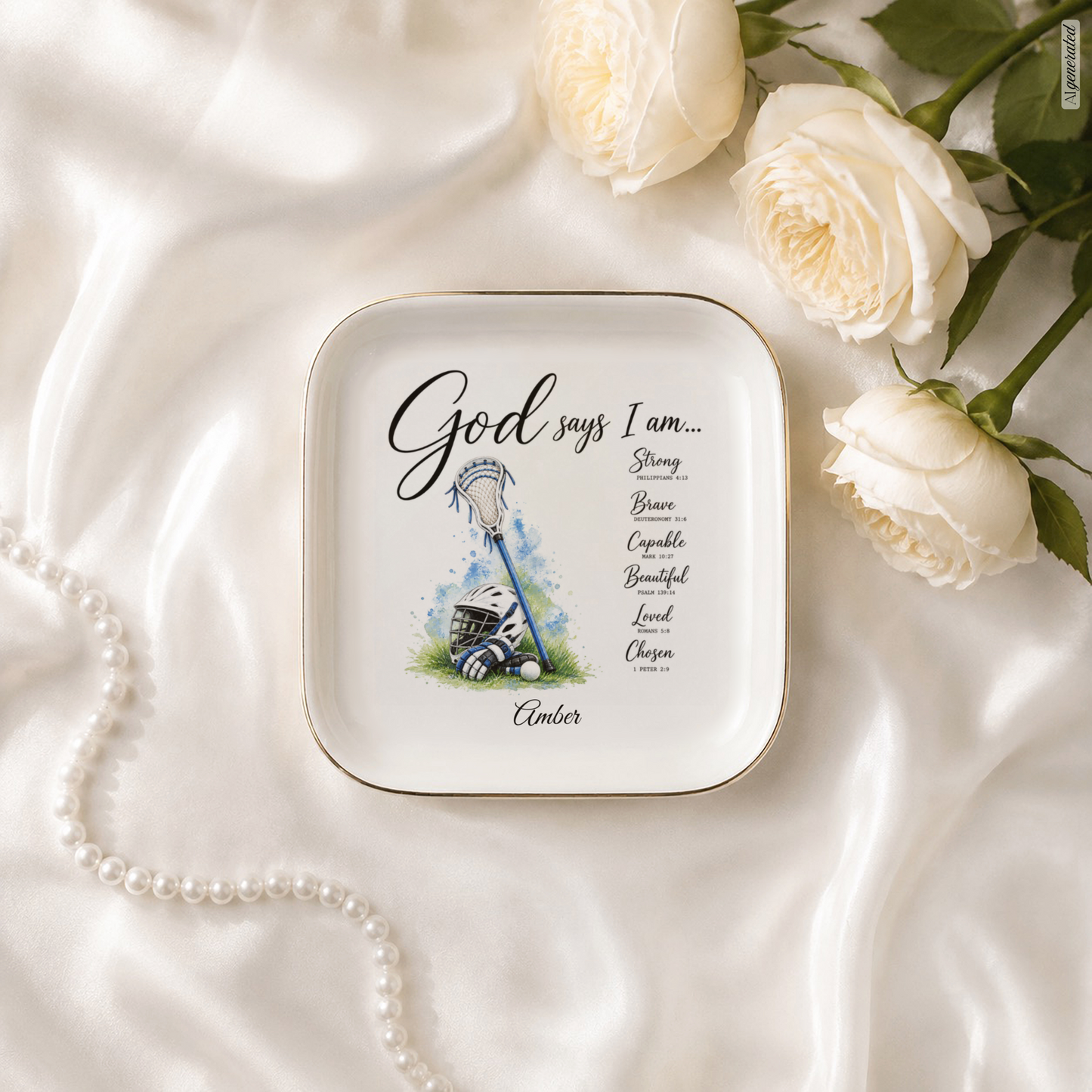 Christian Lacrosse Jewelry Dish
