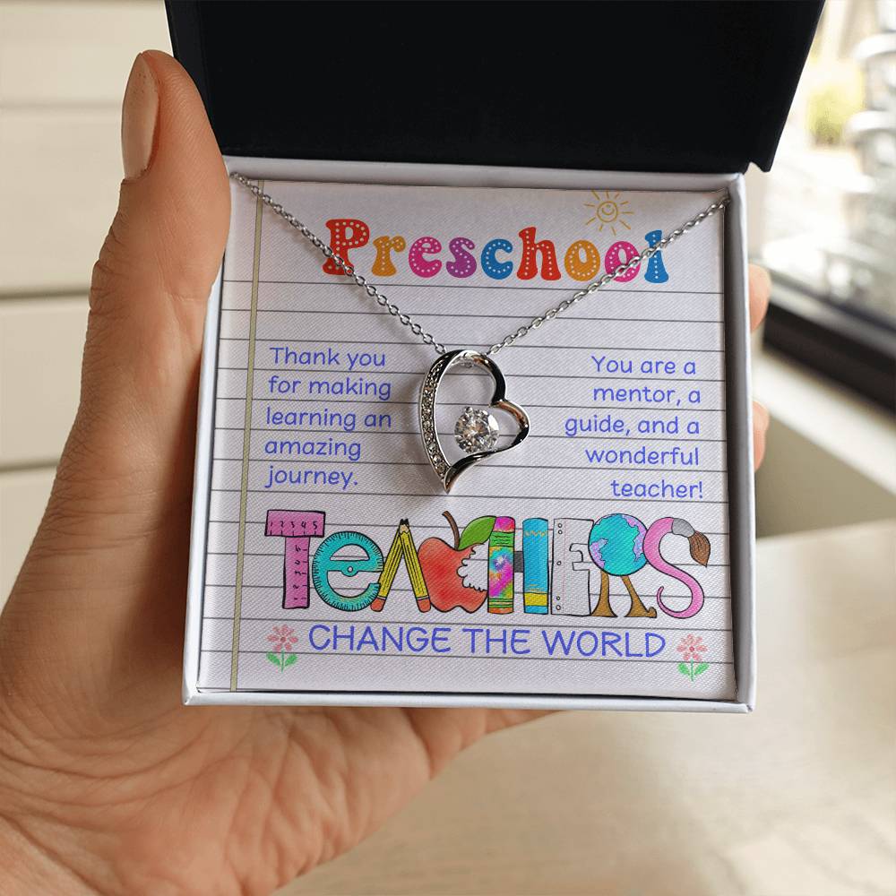 Teacher Thank You Necklace Gift