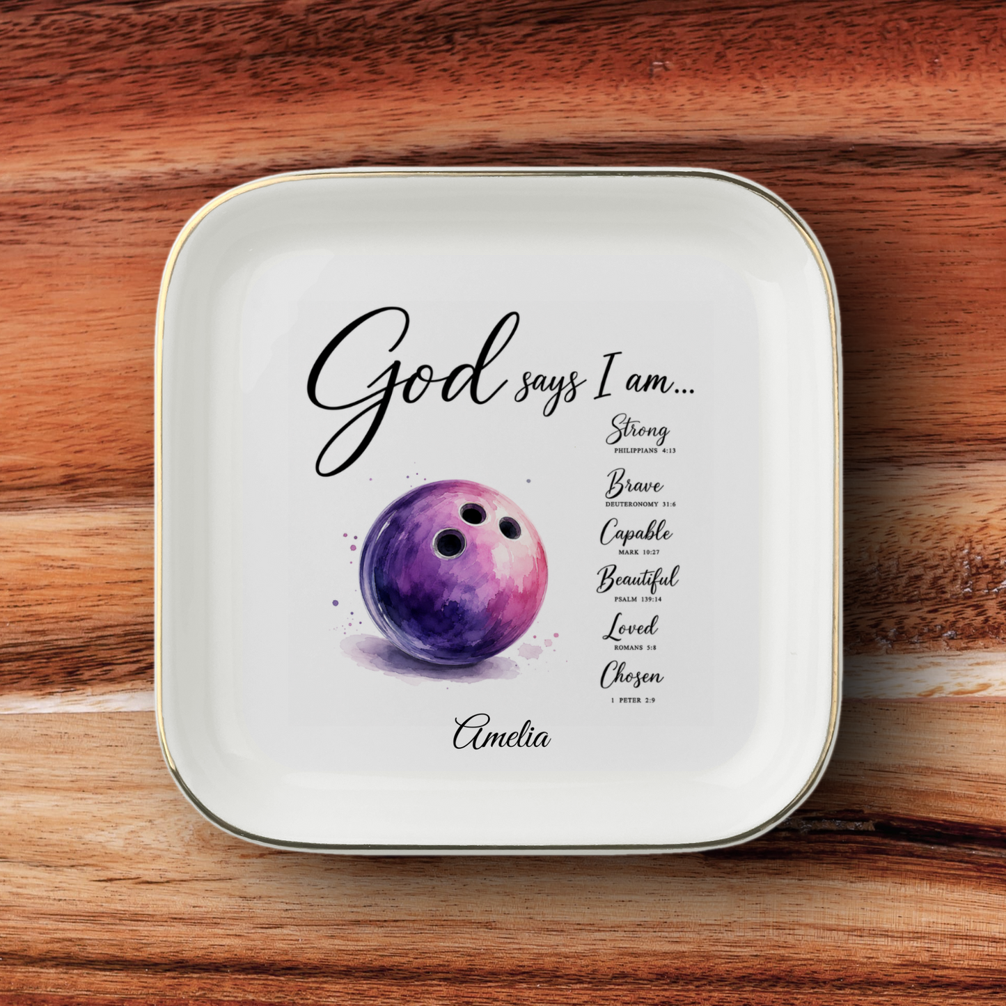 Bowling Christian Jewelry Dish