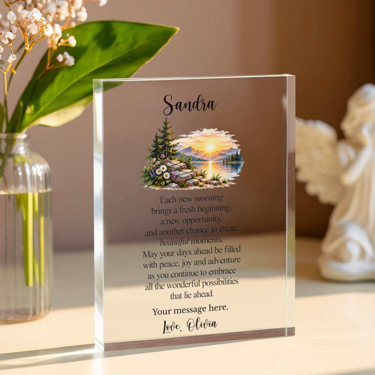 New Beginnings Encouragement Plaque