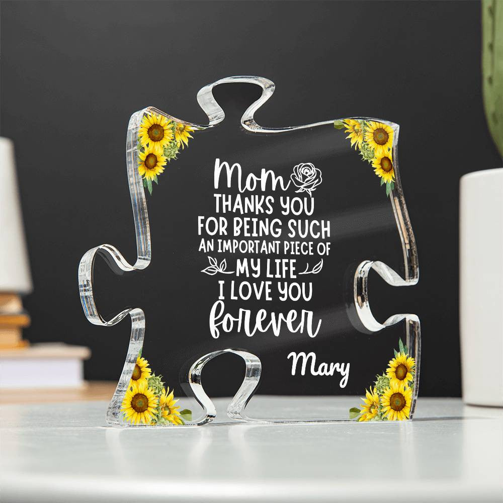 Mom Acrylic Puzzle Plaque-[Heartfelt Family Gift]