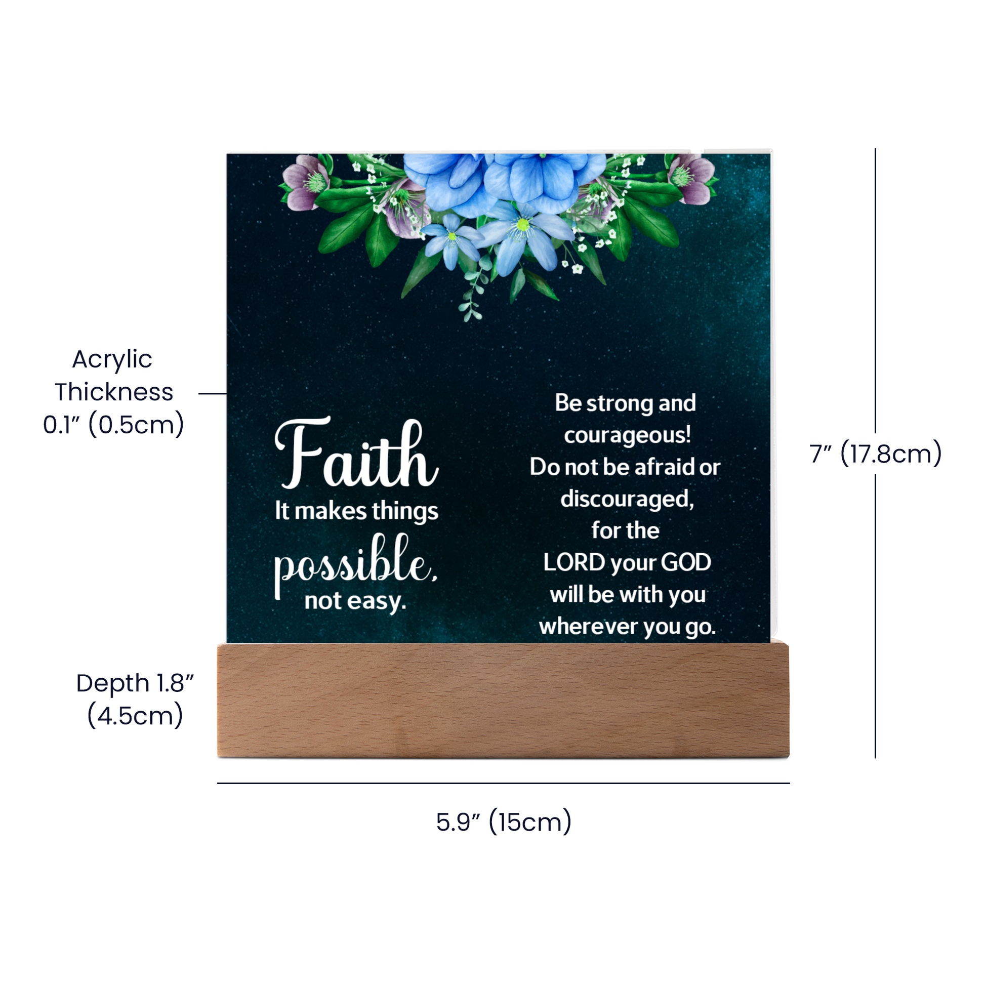 Faith Makes Things PossibleReligious Plaque & Cross Gift Set-[Heartfelt Family Gift]