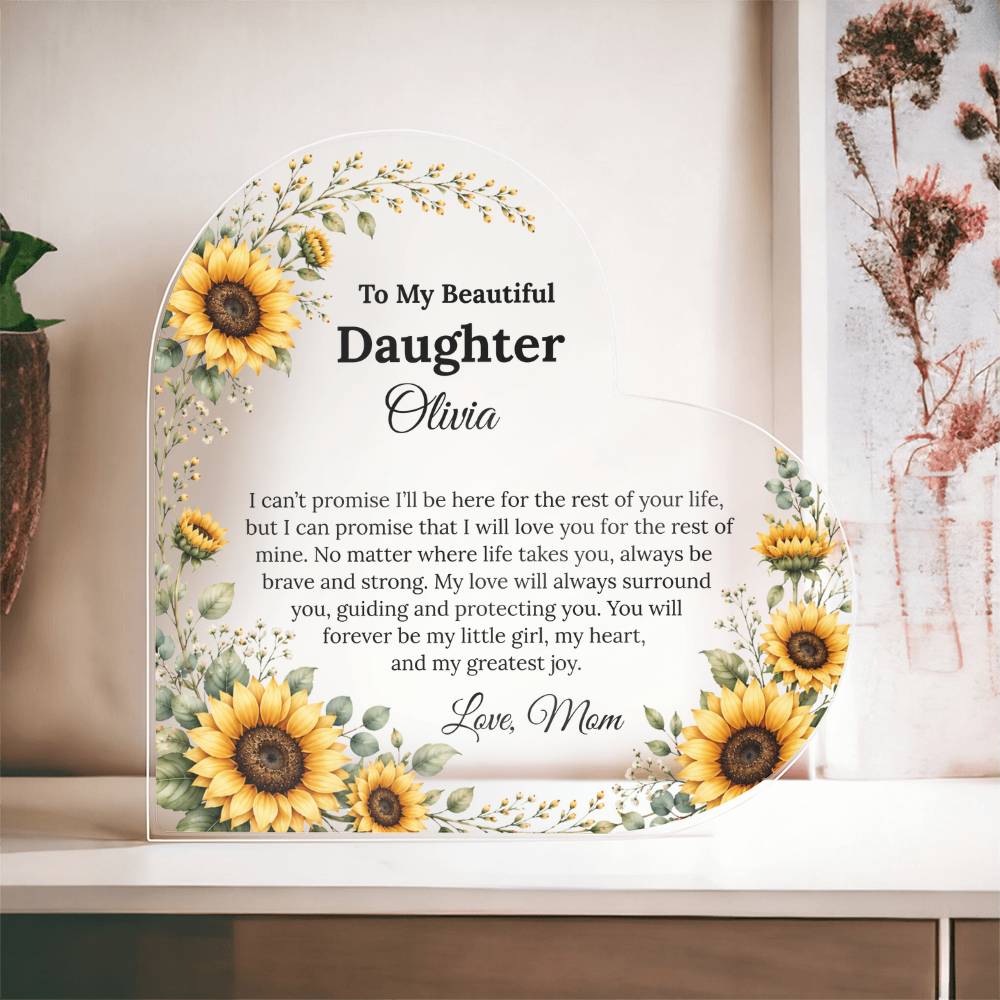 Personalized Daughter Heart Plaque