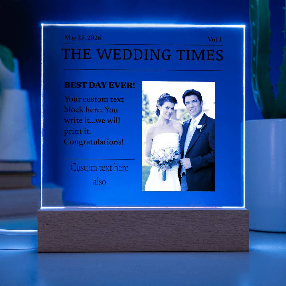 Custom Wedding Plaque for Newlyweds Reception-[Heartfelt Family Gift]