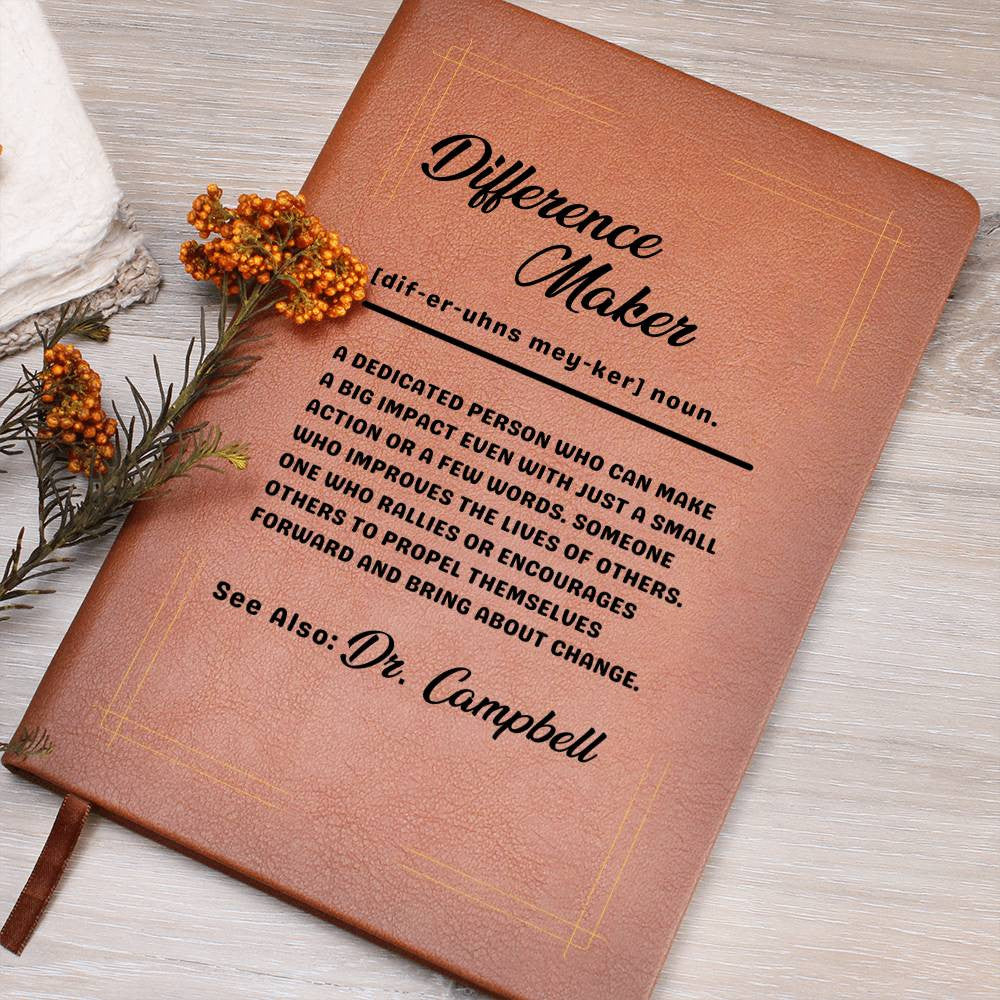 Difference Maker Personalized Journal-[Heartfelt Family Gift]