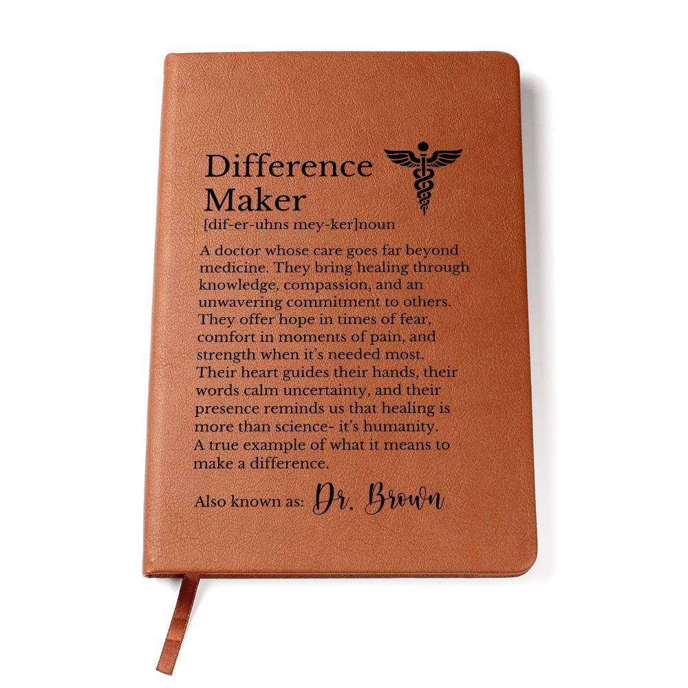 Personalized Difference Maker Journal for Doctor
