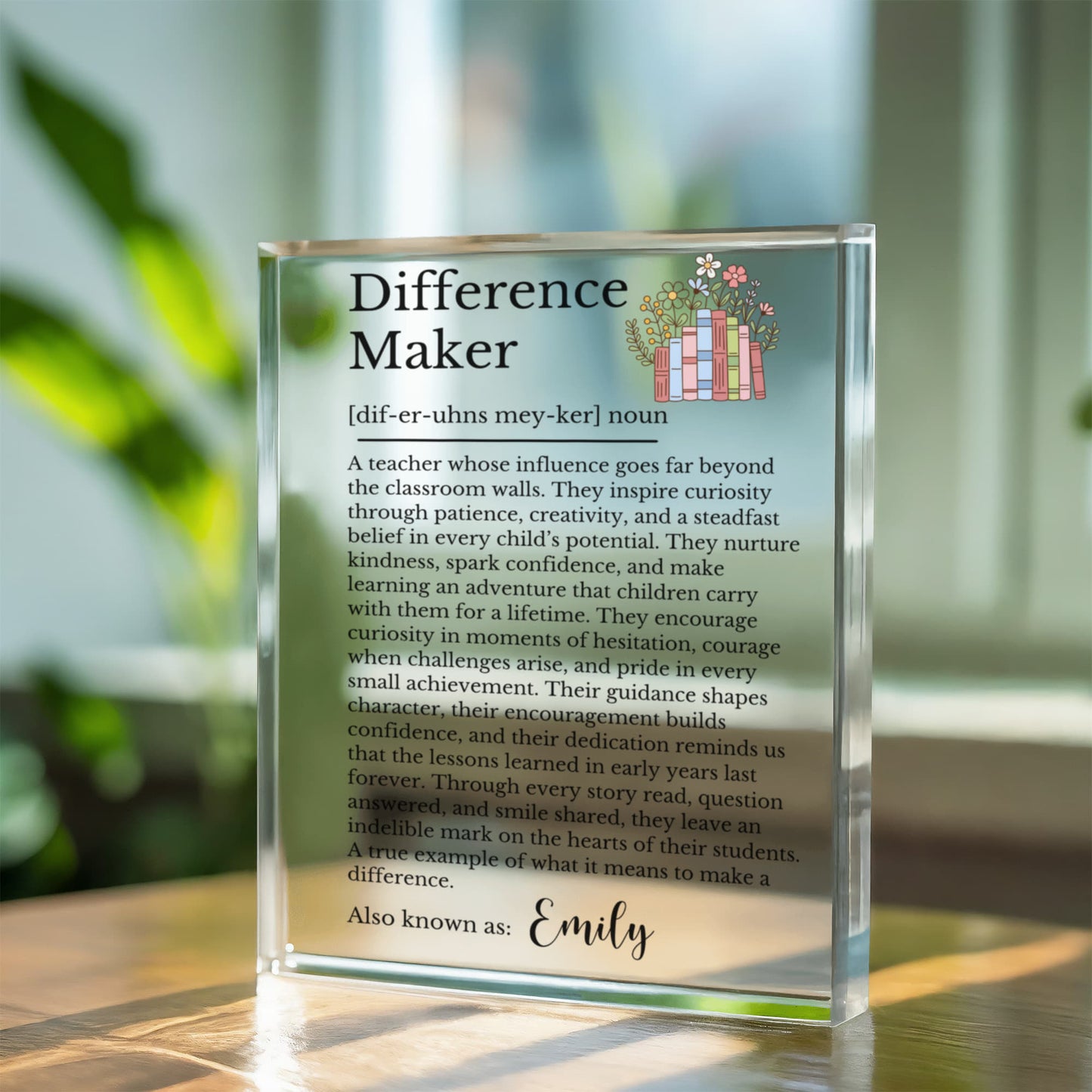 Preschool Teacher Gift, Kindergarten Teacher Appreciation Plaque