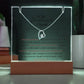 Soulmate  LED Acrylic Heart Necklace & Plaque Gift Set-[Heartfelt Family Gift]