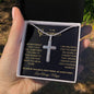 Stainless Cross Necklace w/ MC-[Heartfelt Family Gift]