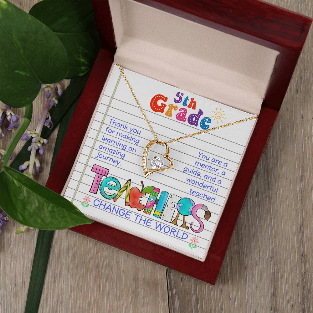 Teacher Thank You Necklace Gift