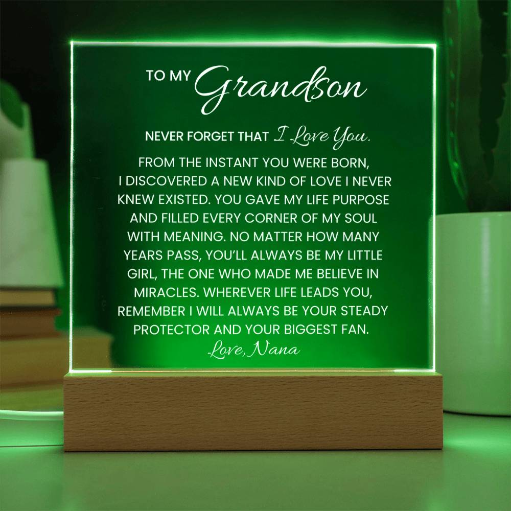 Grandson Acrylic Plaque Gift