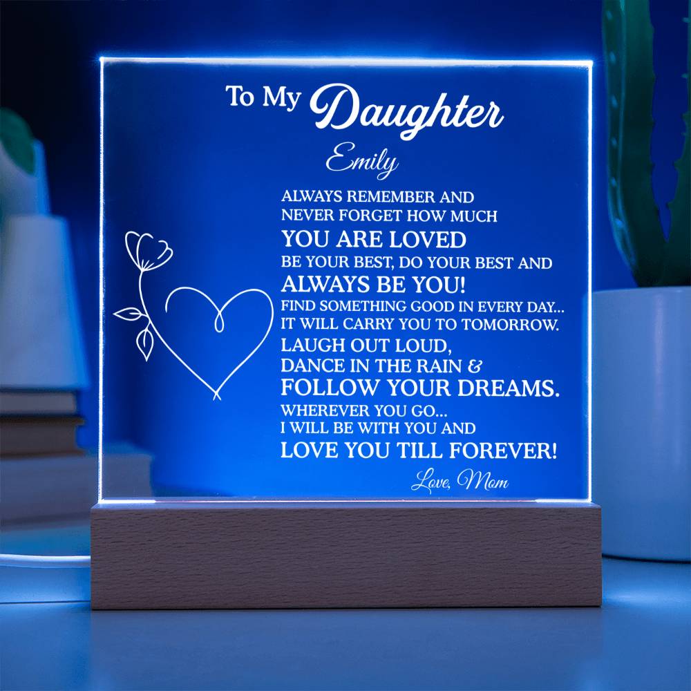 Daughter Acrylic Square Plaque