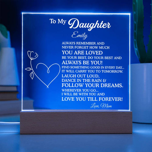 Daughter Acrylic Square Plaque