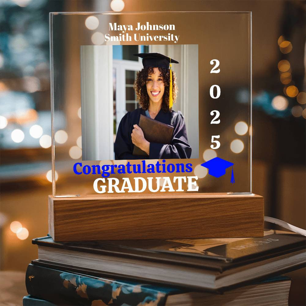 Graduation LED Plaque Class of 2025 School Colors-[Heartfelt Family Gift]