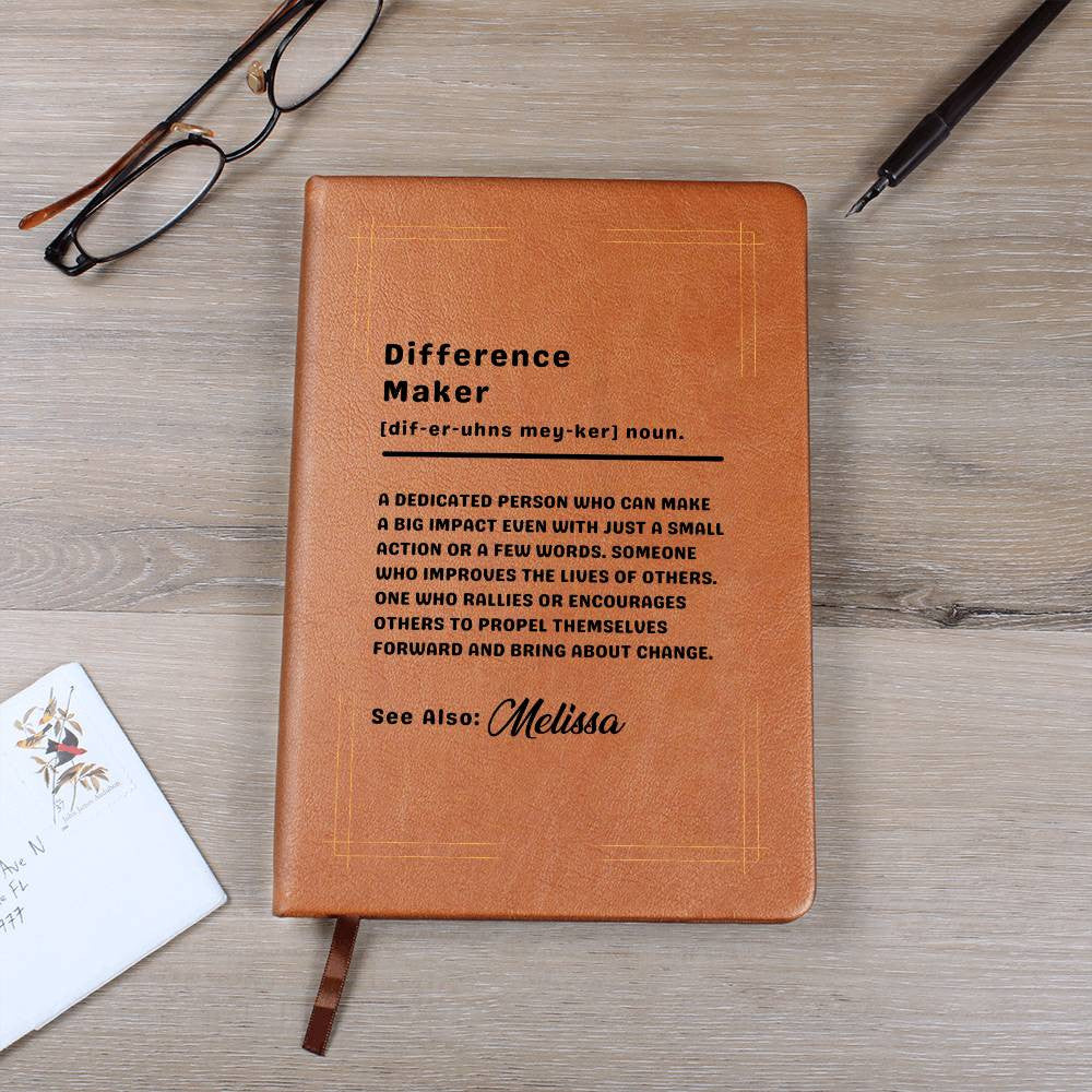 Difference Maker Personalized Journal-[Heartfelt Family Gift]