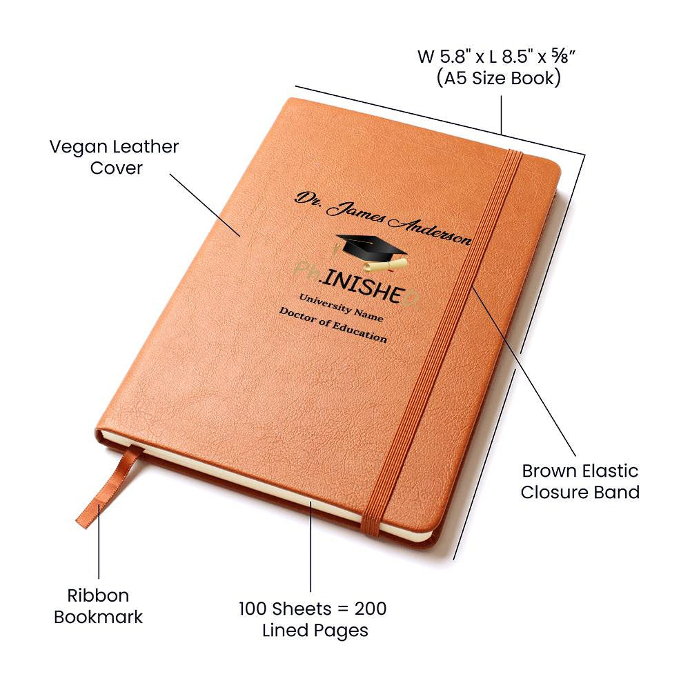 PHD Doctorate Vegan Leather Journal-[Heartfelt Family Gift]