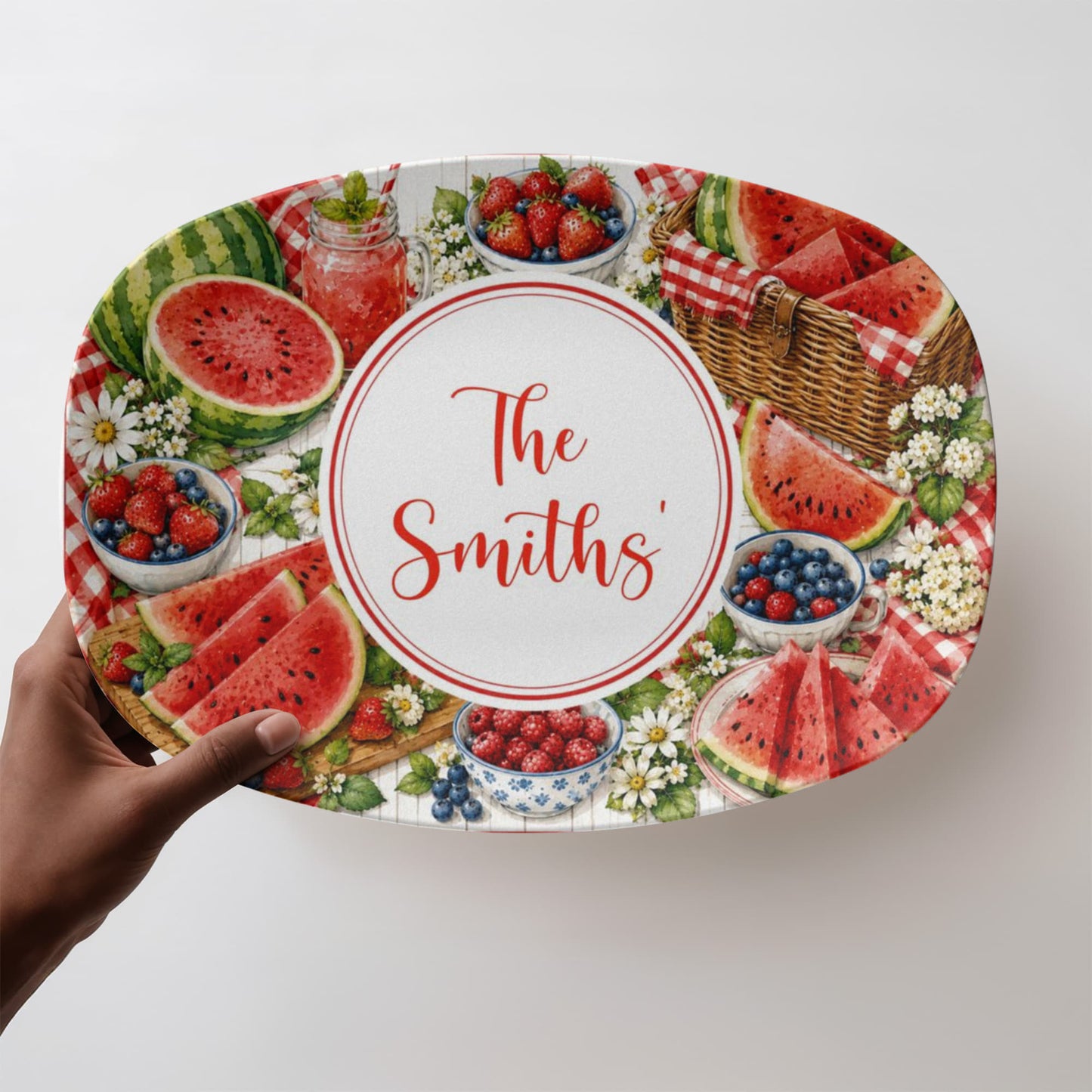 Personalized Watermelon Picnic Serving Tray