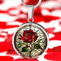 Rose Engraved Necklace in Gold or Silver-[Heartfelt Family Gift]