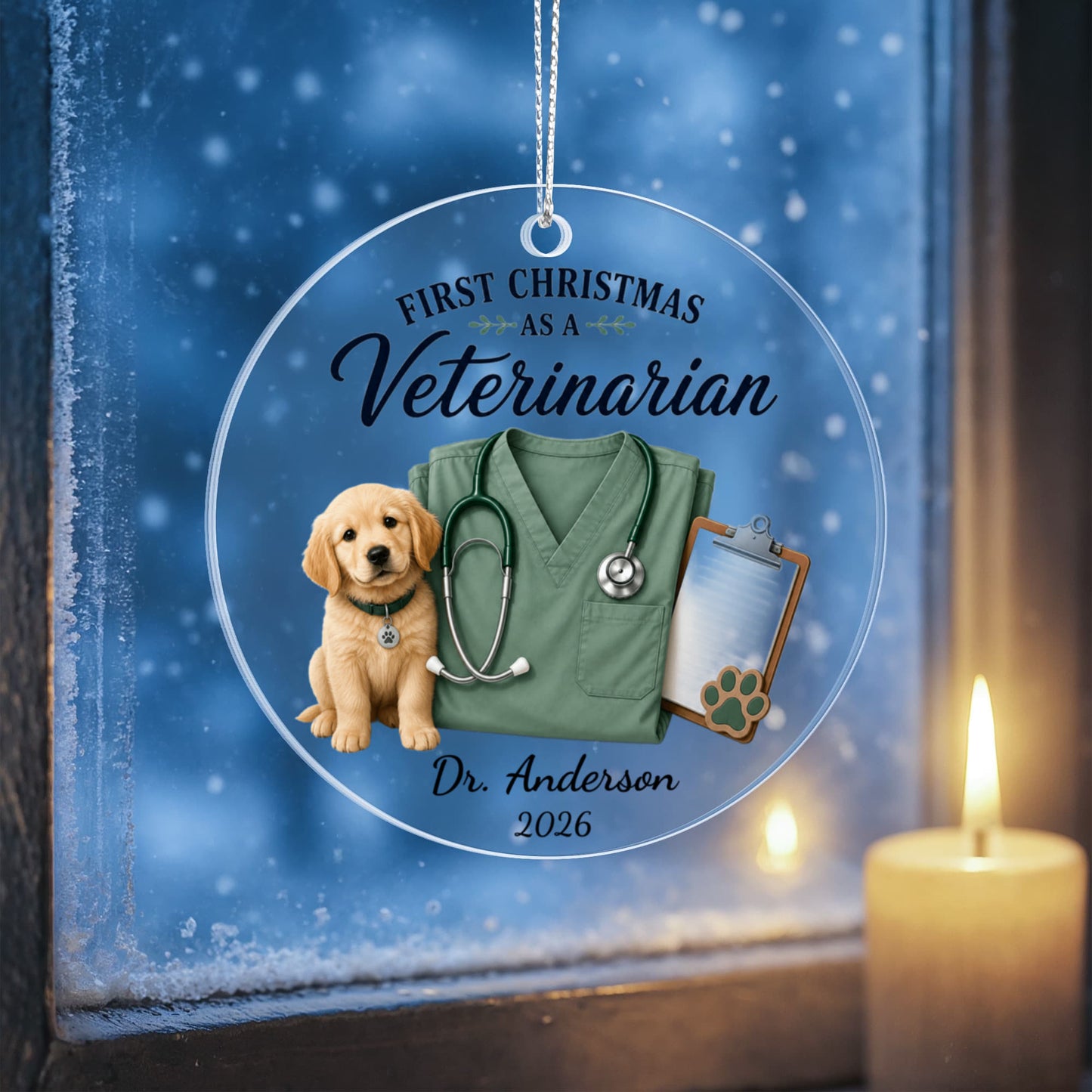 1st Christmas As A Veterinarian Ornament