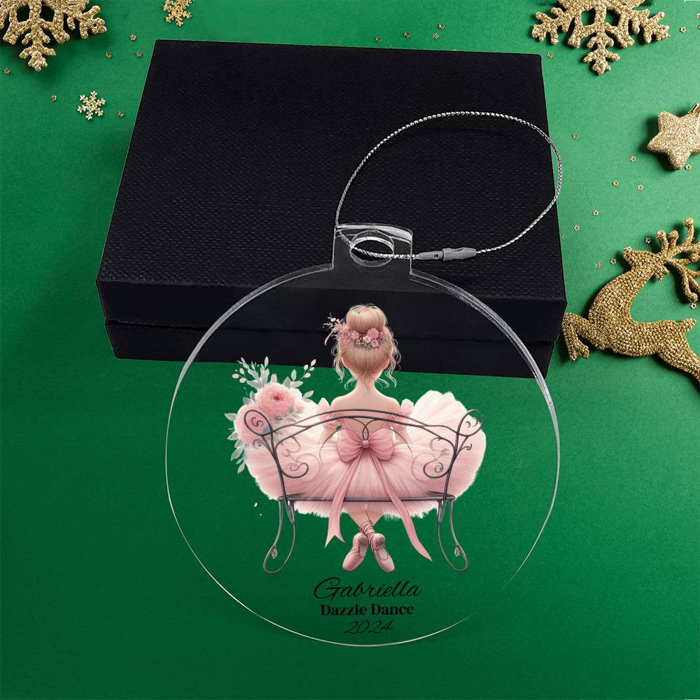Ballerina Acrylic Christmas Ornament Dance Recital Gift-[Heartfelt Family Gift]