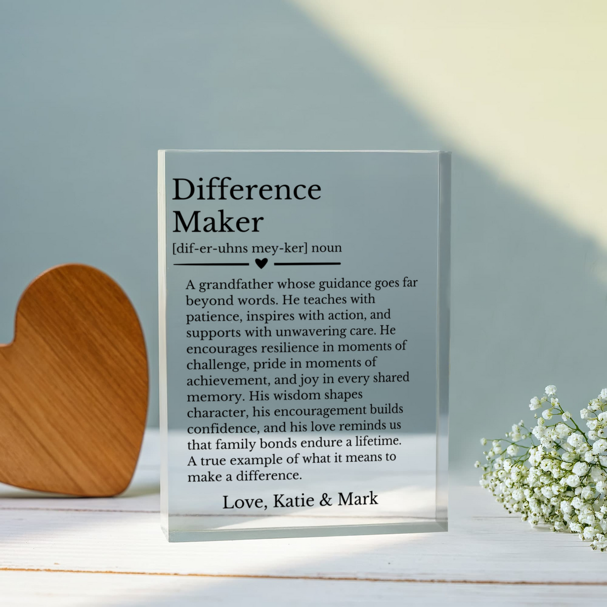 Grandpa Difference Maker Plaque