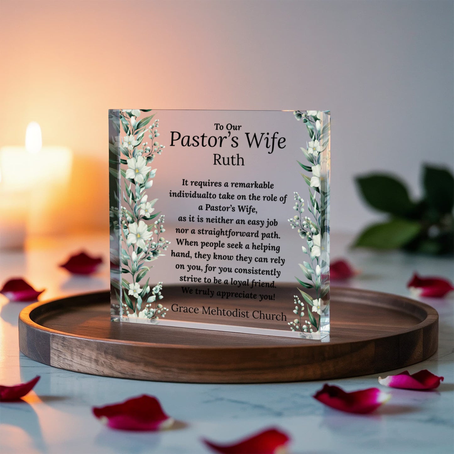Pastors Wife Acrylic Block