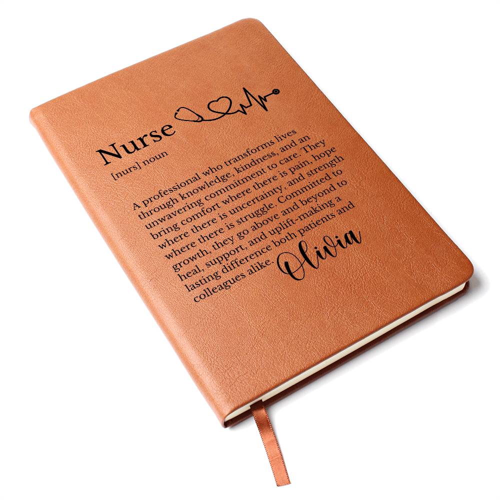 Nurse Definition Journal Gift for Healthcare Worker