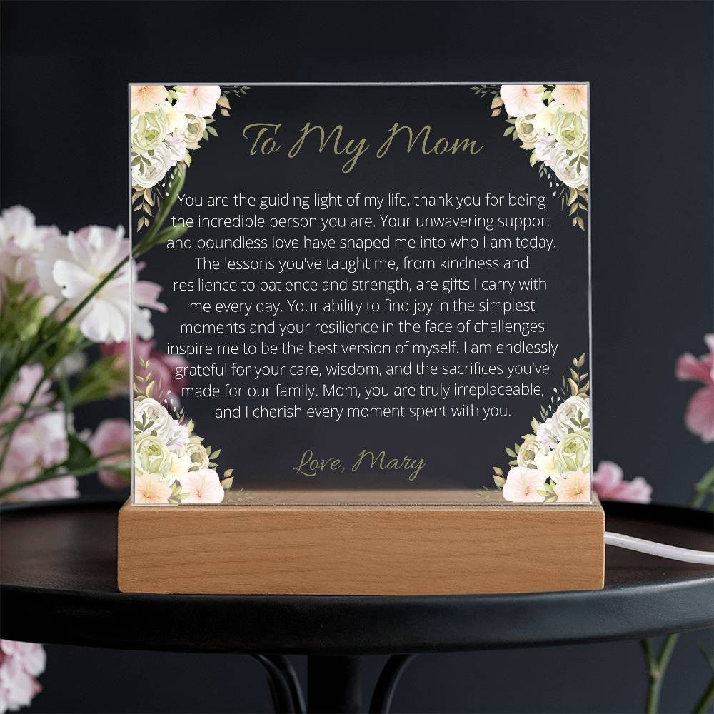 Mom Acrylic Plaque-[Heartfelt Family Gift]