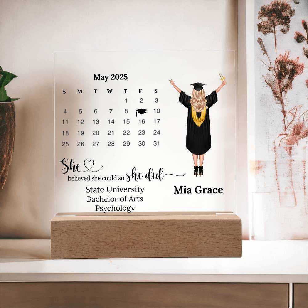 Personalized Graduation Plaque for 2025 Graduate-[Heartfelt Family Gift]