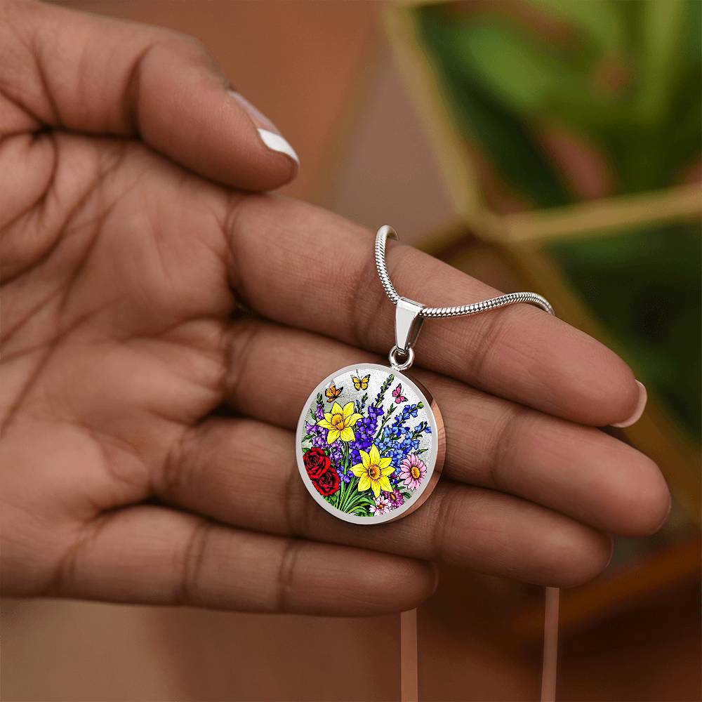 Lily Wildflower Pendant Necklace