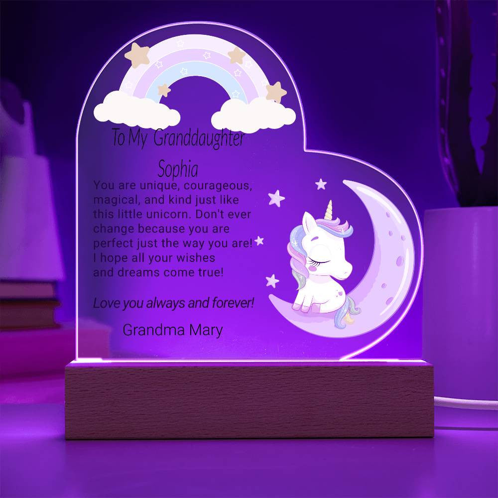 Personalized unicorn plaque led nightlight-[Heartfelt Family Gift]