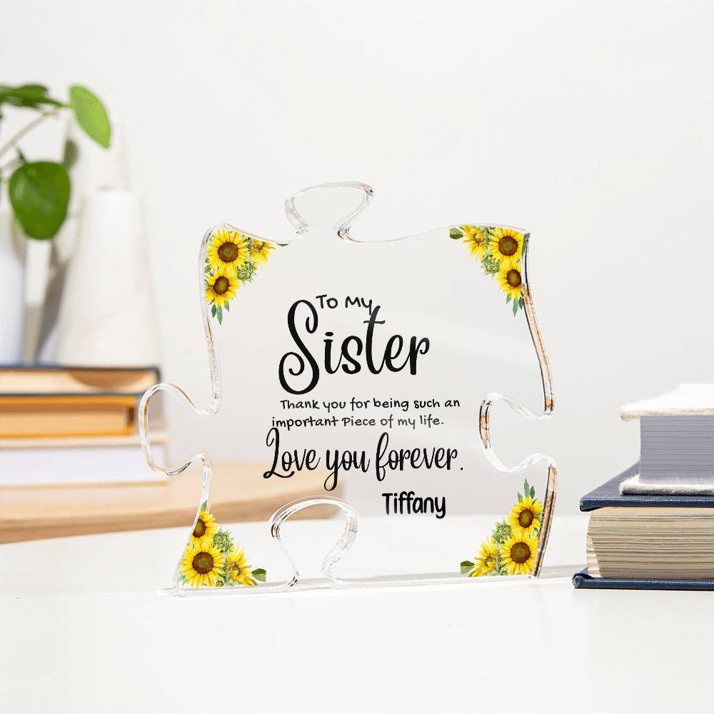 Sister Acrylic Puzzle Plaque-[Heartfelt Family Gift]