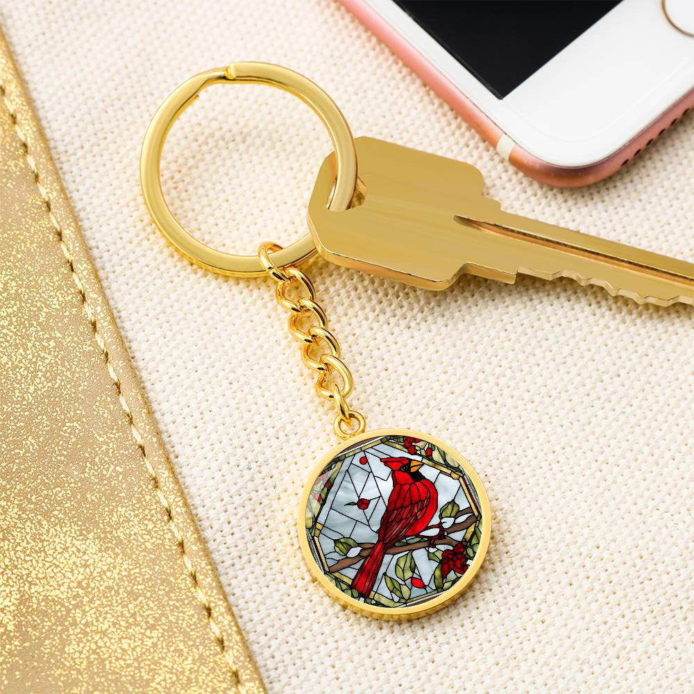 Cardinal Engraved Keychain-[Heartfelt Family Gift]