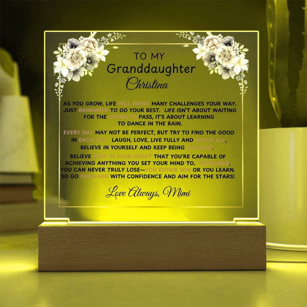 To My Granddaughter Plaque Gift-[Heartfelt Family Gift]