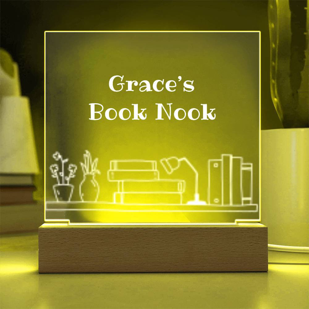 Book Nook Personalized Plaque for Reader-[Heartfelt Family Gift]