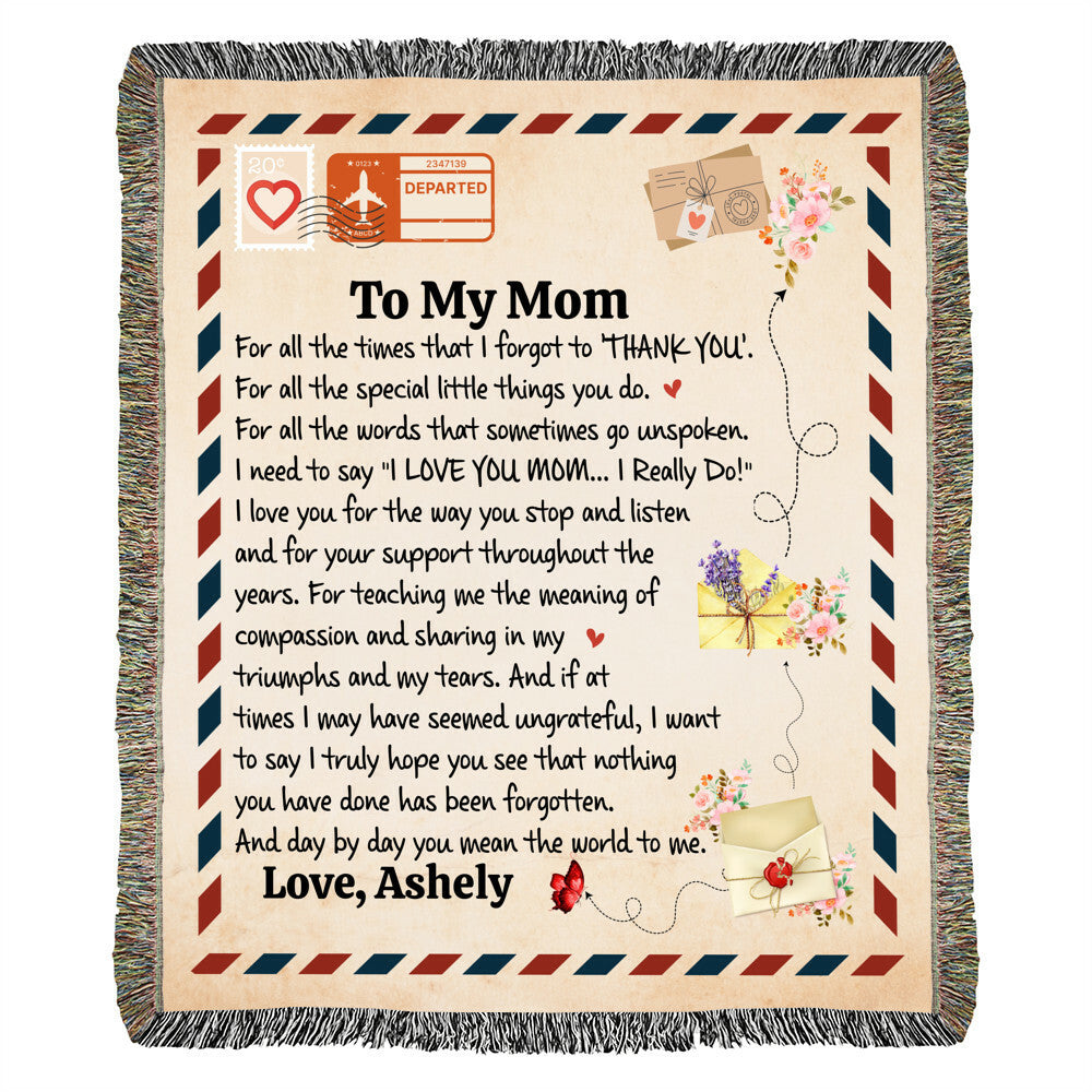 Heirloom Artwork Woven Blanket (Portrait)-[Heartfelt Family Gift]