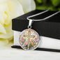 Floral Cross Engraved Necklace-[Heartfelt Family Gift]