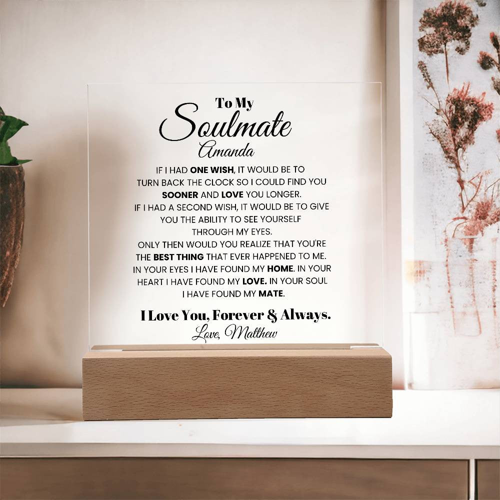 Personalized Soulmate Plaque-[Heartfelt Family Gift]