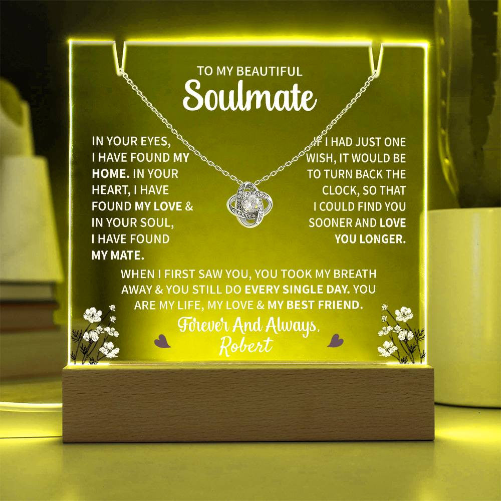Soulmate Lighted Jewelry Holder with Necklace Gift Set-[Heartfelt Family Gift]